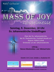 Gospelmesse „Mass of Joy“ @ Ev. Johanneskirche Sindelfingen