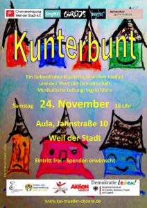 Kunterbunt bei den ChorKids in Weil der Stadt @ Aula Schulzentrum Weil der Stadt